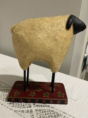 Debbie Piotrowski Folk Art Countey Sheep Figurine